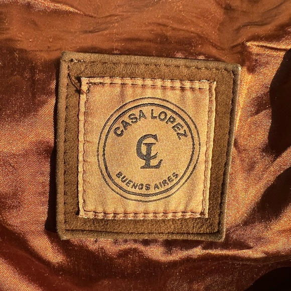 Casa López Brown Suede Jacket, Size Large. Good condition. - Picture 4 of 7